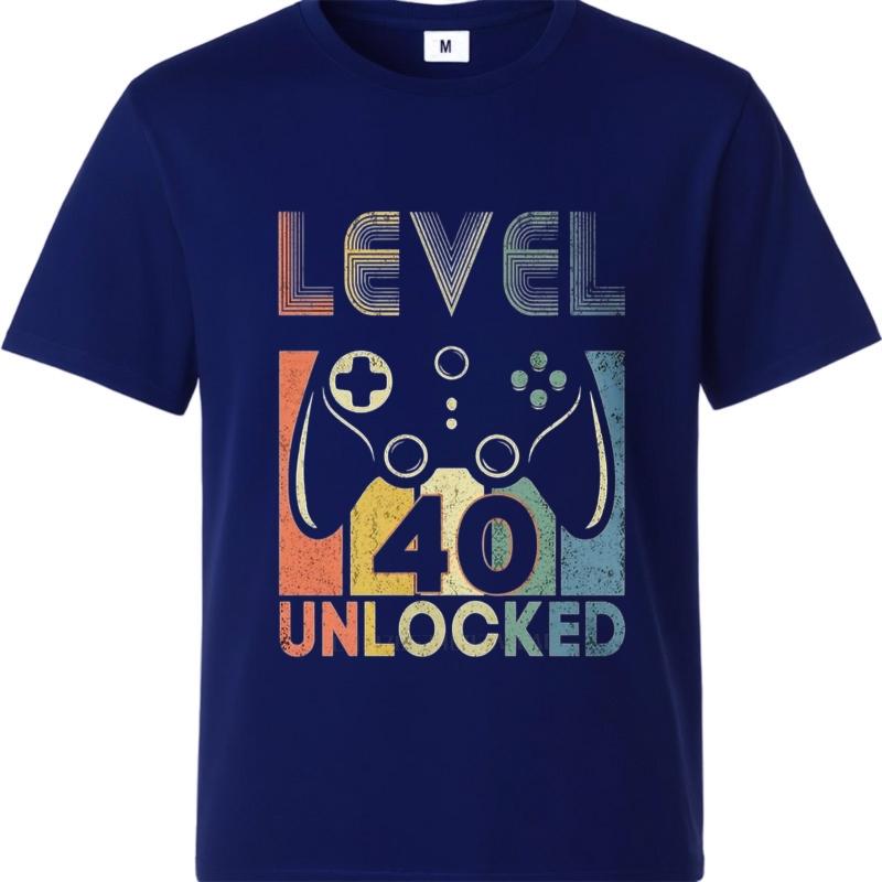 men brand tshirt Daily Wear summer Women t shirt Level Forty Unlocked Game Controller Short Sleeve Street Wear Crew Neck tees