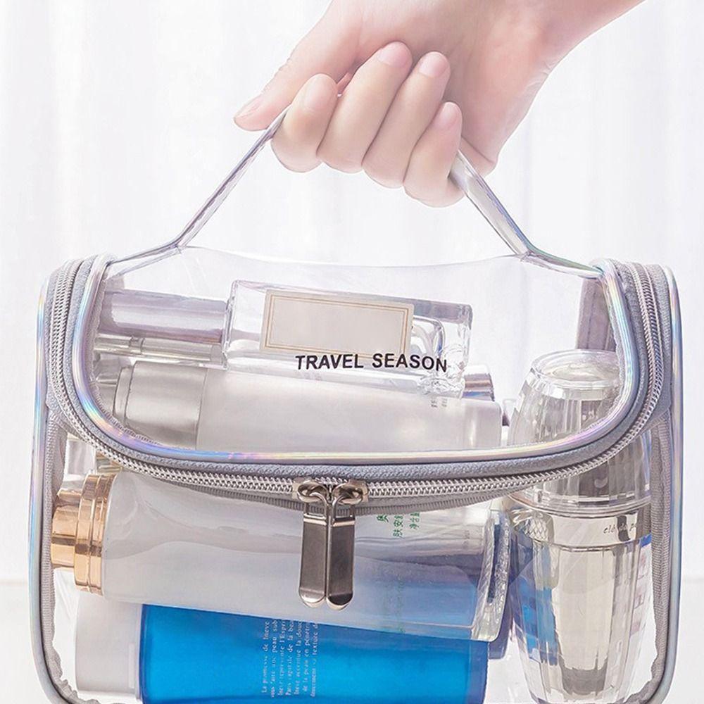 Fashion PVC Cosmetic Bag Large Capacity Travel Organizer Toiletry Bag Multifunctional Storage Transparent Washbag Travel Use