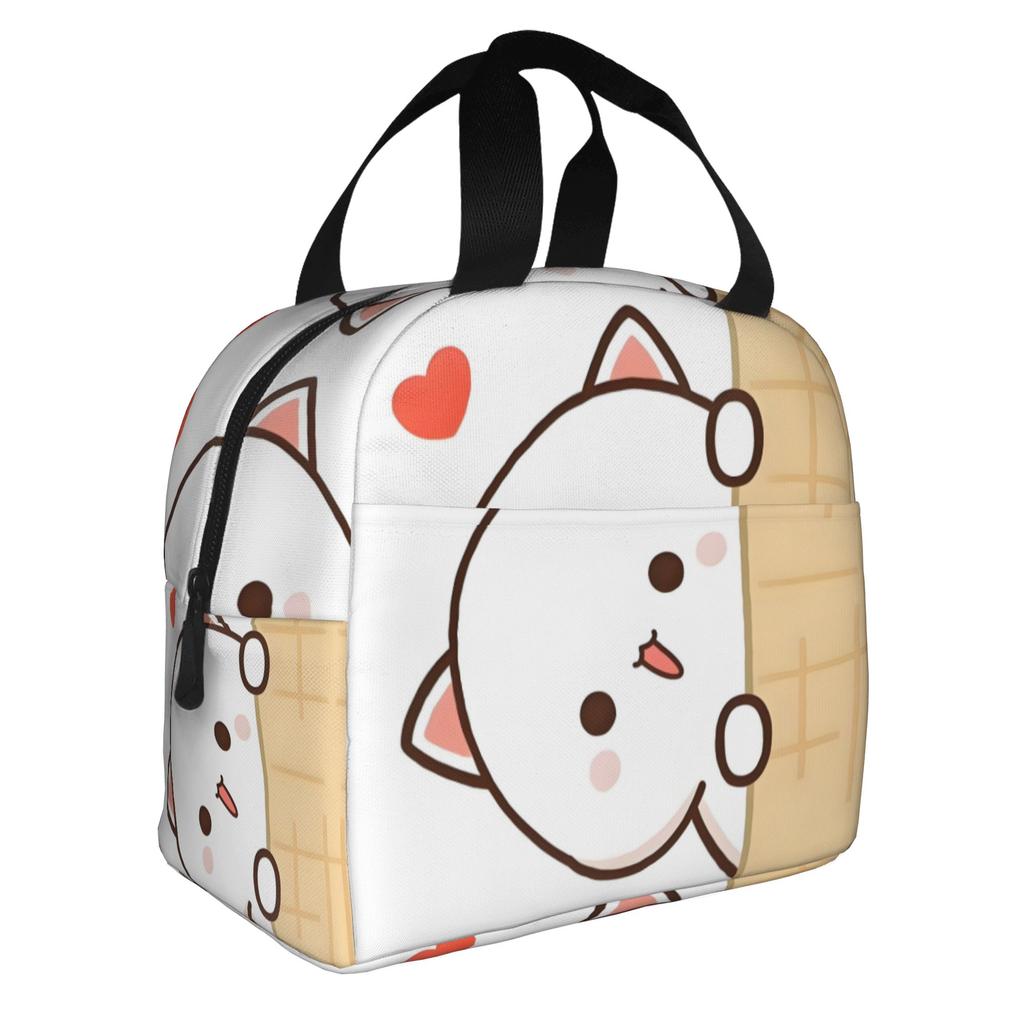 Kawaii Dudu Bubu Perzik En Goma Geïsoleerde Lunchtas voor Beer Panda Herbruikbare Thermische Koeltas Voedsel Lunchbox Werk School