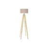 Floor Lamp - DKD Home Decor - Beige Brown - Polyester & Wood - 40 X 40 X 148 Cm