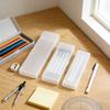 Stationery Box Simple Plastic Pen Storage Case Practical Large Capacity Pen Holder Multifunctional Translucent Pencil Case School Office Supplies