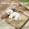 Pet Mat Cooling Rattan Fabric Breathable Anti-Slip Soft Thick Filling Sleep Heat Dissipation Summer Pet Cooling Pad