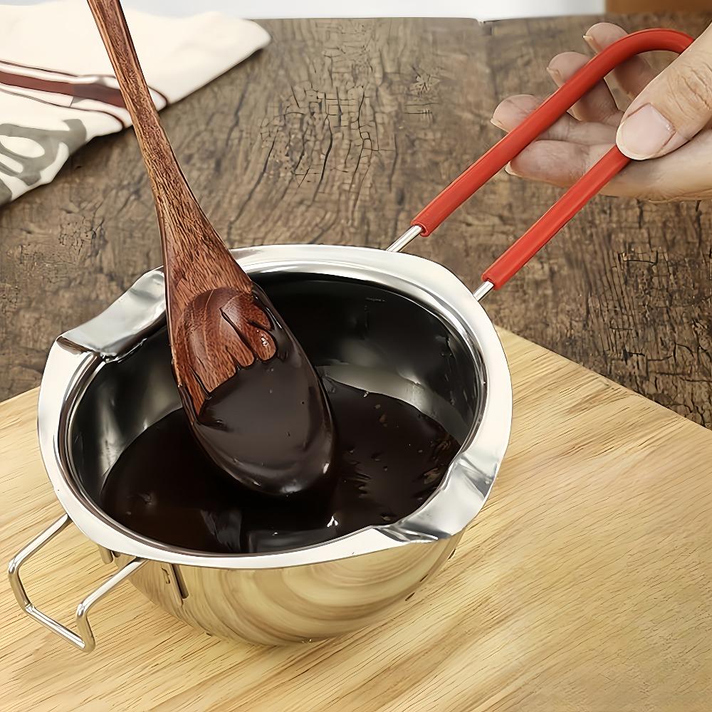 Langlebige doppelwandige Edelstahl-Wasserkocher - mit stabilem Boden und abgerundetem Kantendesign, geeignet für Schokolade, Süßigkeiten, Wachs