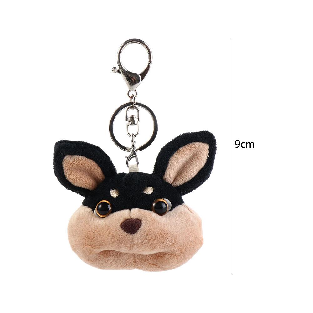 Bee Dog Plush Bee Dog Keyring Cartoon Bee Dog Plush Keychain Bee Dog Plush Doll Keychain  Girl Boy