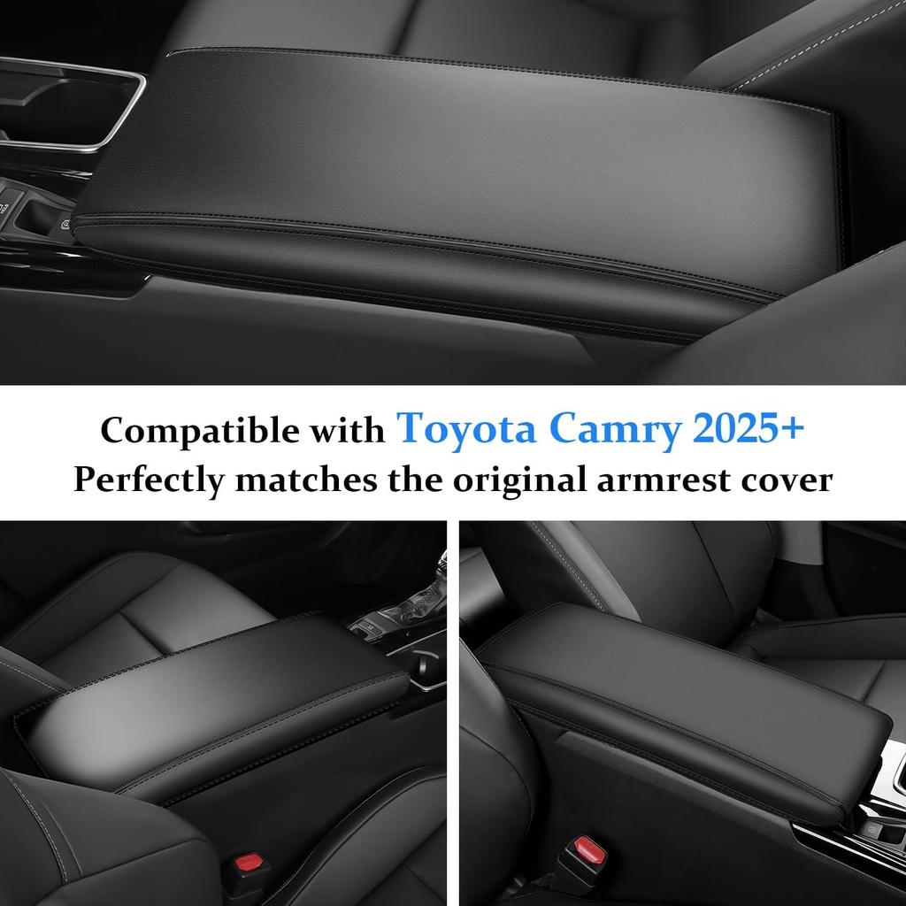 Center Console Armrest Cover For Toyota Camry Accessories 2025 2026 Interior Camry (LE/SE/XLE/SXE) Leather Arm Rest Seat Middle Console Box Lid