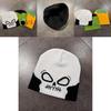 Halloween Pumpkin Skull Pattern Knitted Beanie Hat With Show Eye Design For Party And Streetwear