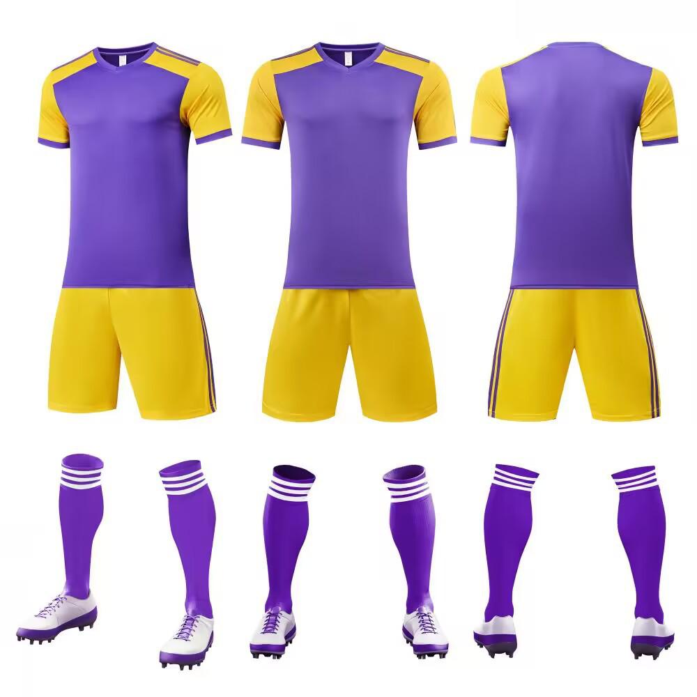 Youth and Adult Team Sports Jerseys: Short-sleeved Football and Training Sets for School Students
