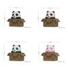 Cute Panda Baby Pvc Decor With Cardboard Box Theme For Home And Gift