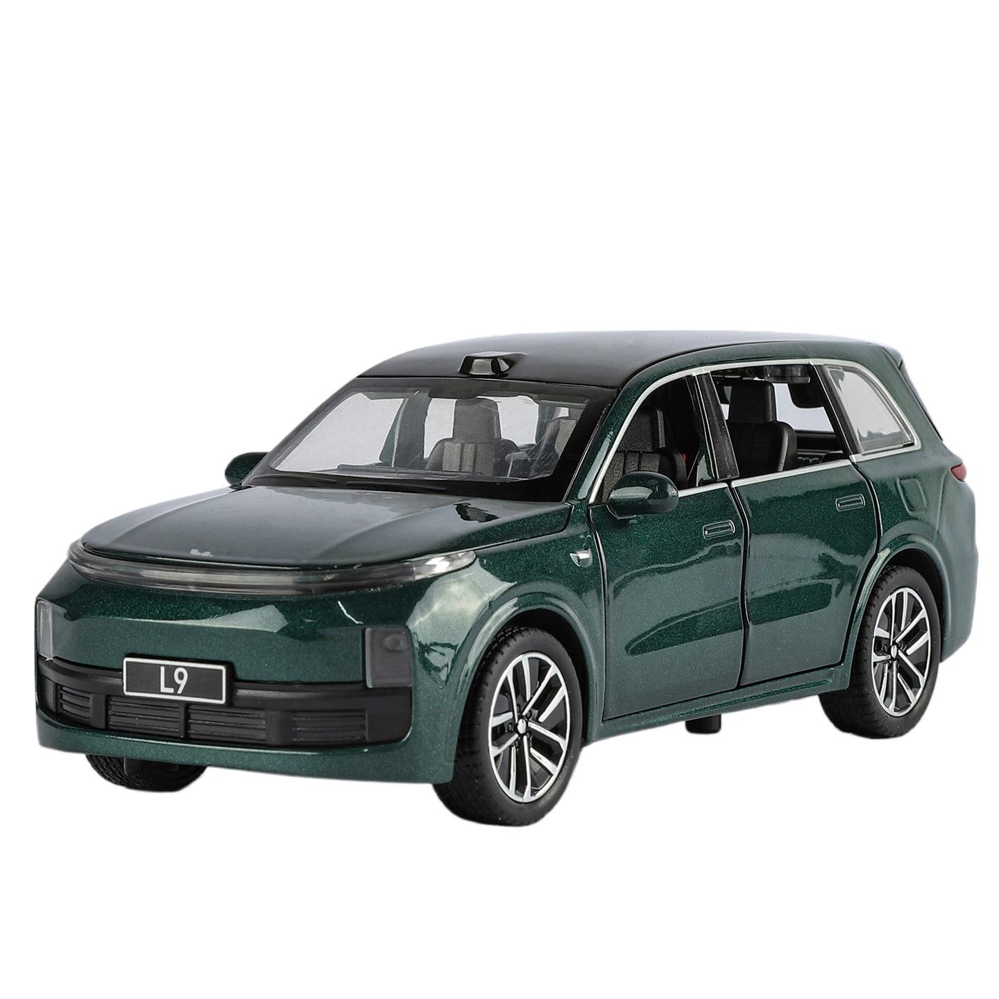 

1/32 LEADINGIDEAL Li Auto L9 SUV Модель автомобіля зі сплаву Звук і світло Відтягування Дитяча іграшка Колекційні предмети Подарунок на день народження зелений