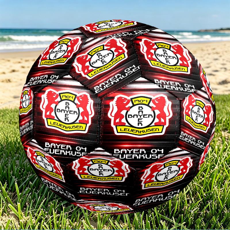 Bayer 04 Leverkusen Print Size 5 Soccer Ball, PU Wear Resistant Football for Match Training and Daily Practice, Birthday Gift for Soccer Fans
