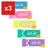 PLUS Eraser Air-In, Extra-Safe, Neon Colors, 28g, Set of 5 Colors, ER-100CN 36-962~966