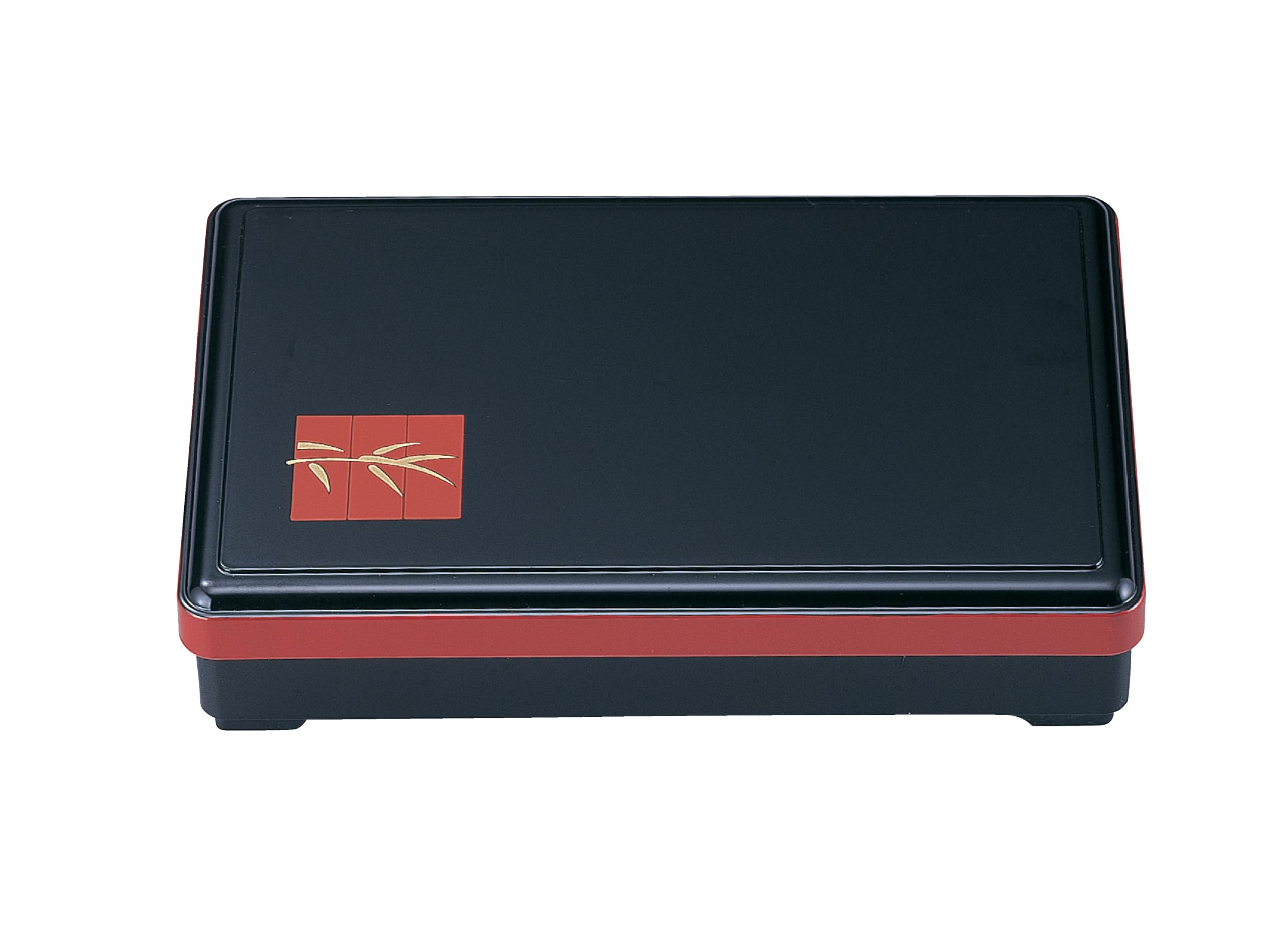 Wakaizumi Lacquerware ATA Long Saga Bento Black with Pine Wind Design 10-inch Box, (with divider) F-2-8