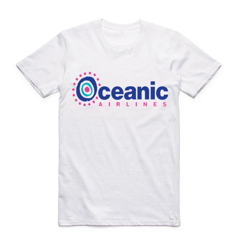 2017 Summer Fashion Oceanic Airlines Men T Shirt Tall Novelty Print O Neck T-shirt Cool Short Sleeve Men's Clothing