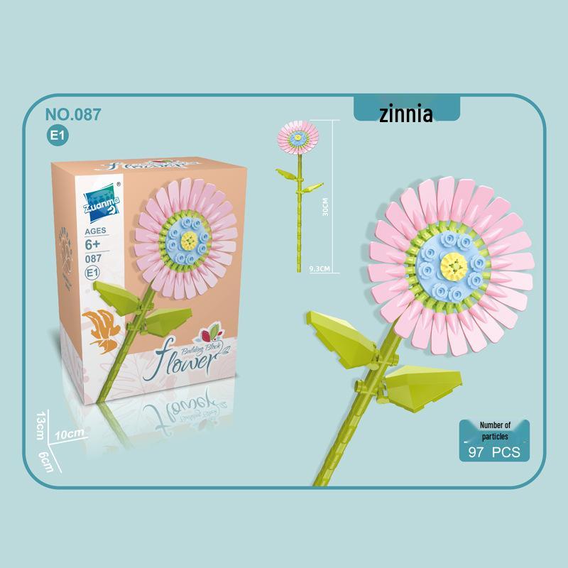 

Drill Horse 087 DIY Interlocking Calla Lily Building Blocks - Educational Toy Bouquet for Kids