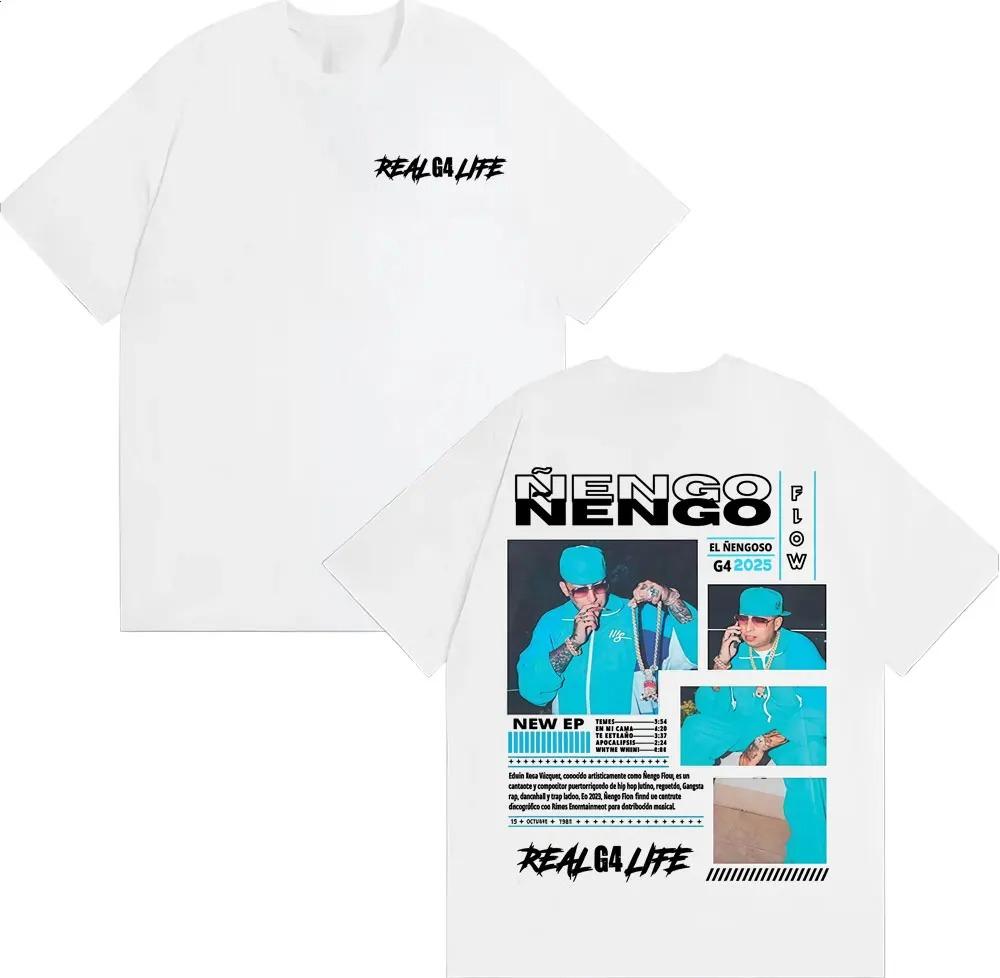 2025 Summer Nengo Flow Real G4 Life Album Tour Merch Men Women Fashion Retro Oversized T-shirt Tops Cotton Breathable T Shirt