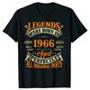 Baumwoll T-Shirt Herren Rundhals Oberteile Legende Seit 1966 Herren T-Shirt 58. Geburtstag Geschenk Neue T-Shirts Schwarzes T-Shirt