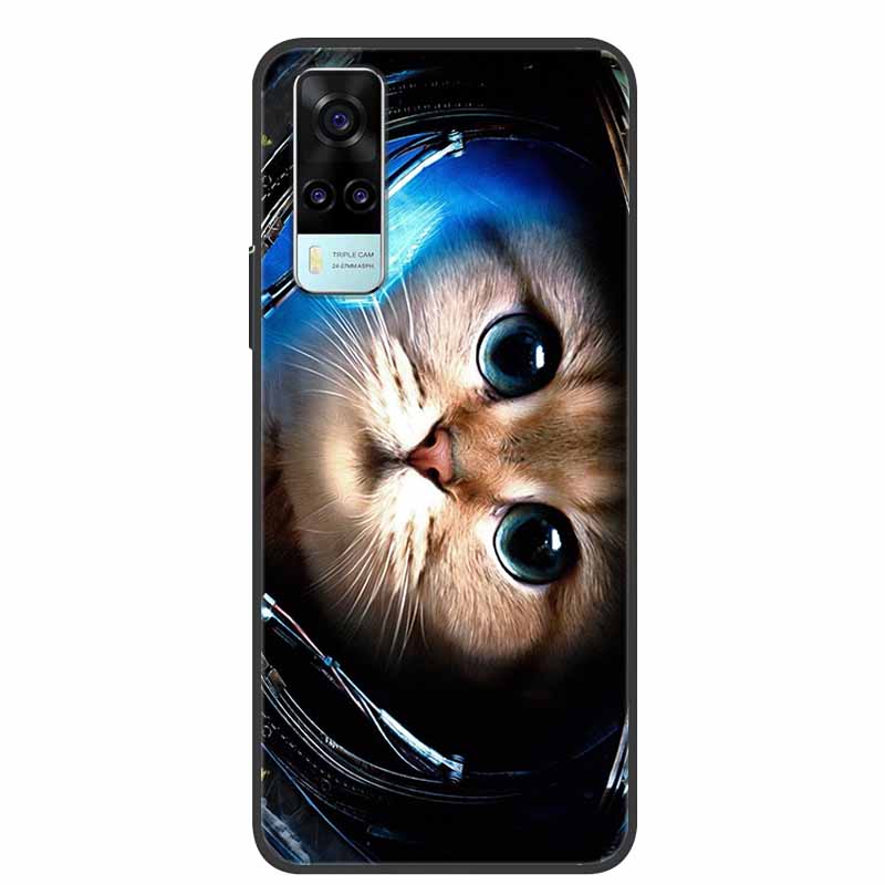 For Vivo Y53s 4G Case Animals Soft Silicone TPU Phone Back Cover Case for Vivo Y31 2021 Funda for Vivo Y53 s Y 31 Luxury Coque