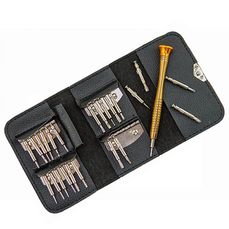 25-in-1 Multi-Functional Screwdriver Set with Leather Case and Bits for Phone, Computer, Laptop Repair 25-in-1 Leather Case Screwdriver Set
