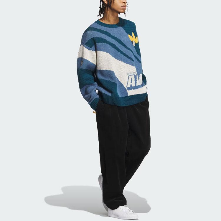 Adidas Originals Solid Color Logo Loose Weave Track Pants Men Bottoms Black IN0991