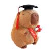 Adorable Graduate Capybara Plush Toy with Cap
