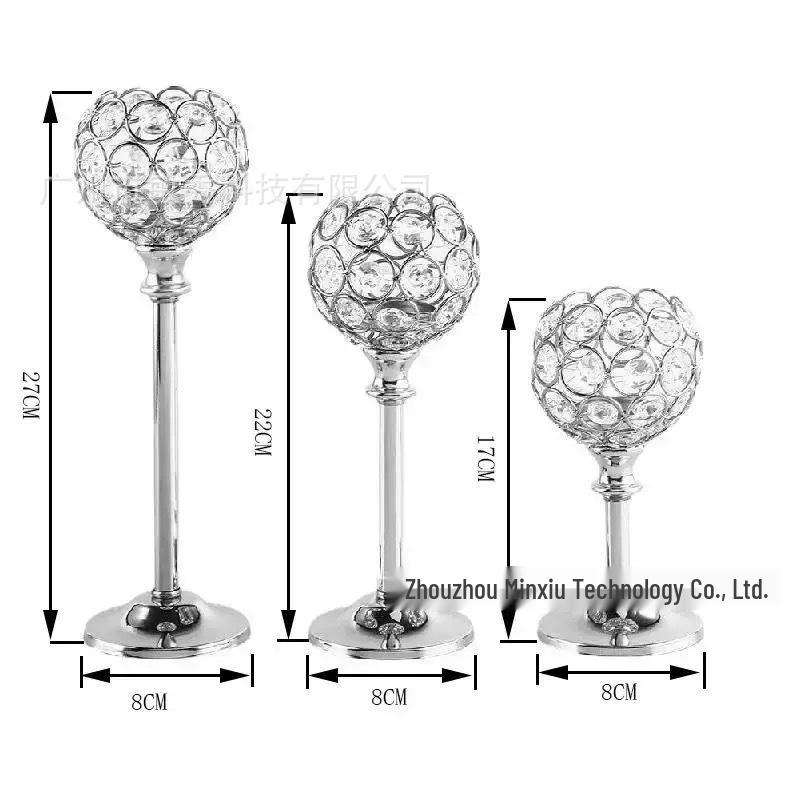 Creative Crystal Ball Candlestick Ornament - Party Wedding Candlelight Dinner Decorations