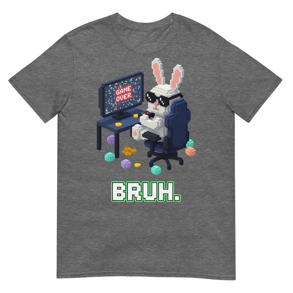 Boys Bruh Happy Easter Day Bunny Egg Video Game Kids Gamer Tshirt