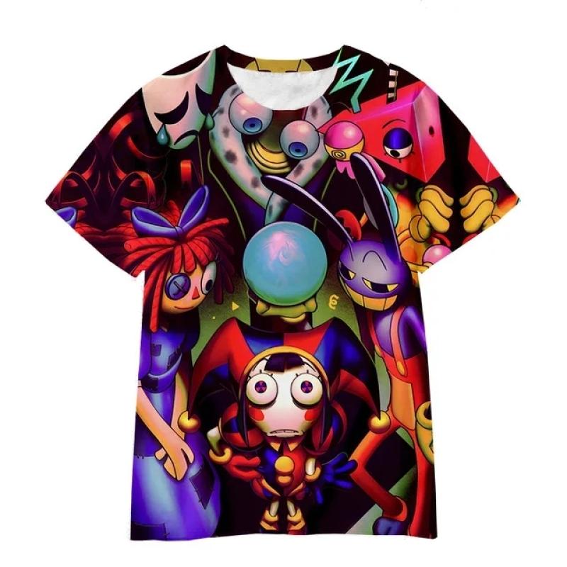 Men's 3D Digital Animation Style Cartoon Street Wear Pattern T-shirt Crew Neck Tee Summer Fashion Tops Casual Outdoors Wear