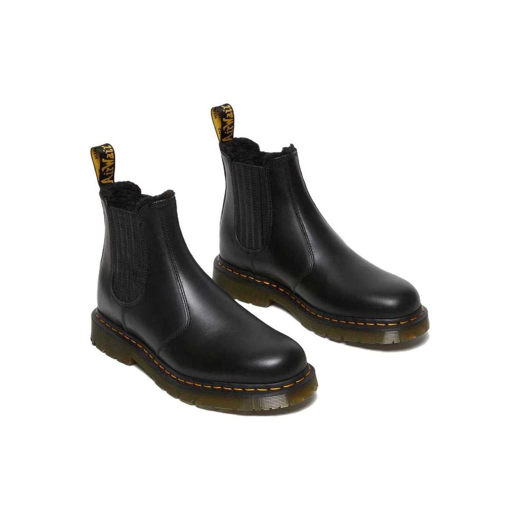 Dr. Martens Leather Slip Resistant Warm Short Chelsea Boots Unisex Boots Black 27829001