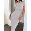 Elegant Summer Dress For Women With Spliced Design And High Waist For Casual Wear