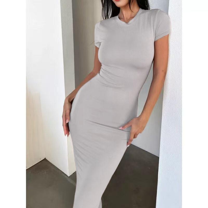 Elegant Summer Dress For Women With Spliced Design And High Waist For Casual Wear