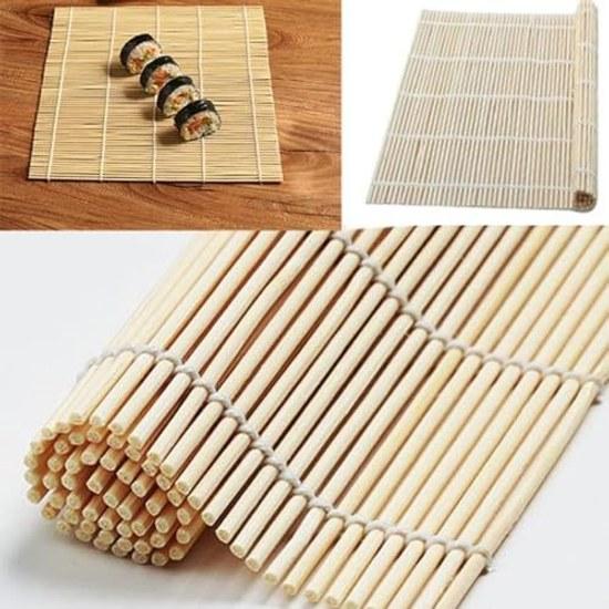 2 pieces wide mouth sushi roll mat 3030cm bamboo makisu board curtain kitchen supplies cooking tools utensils