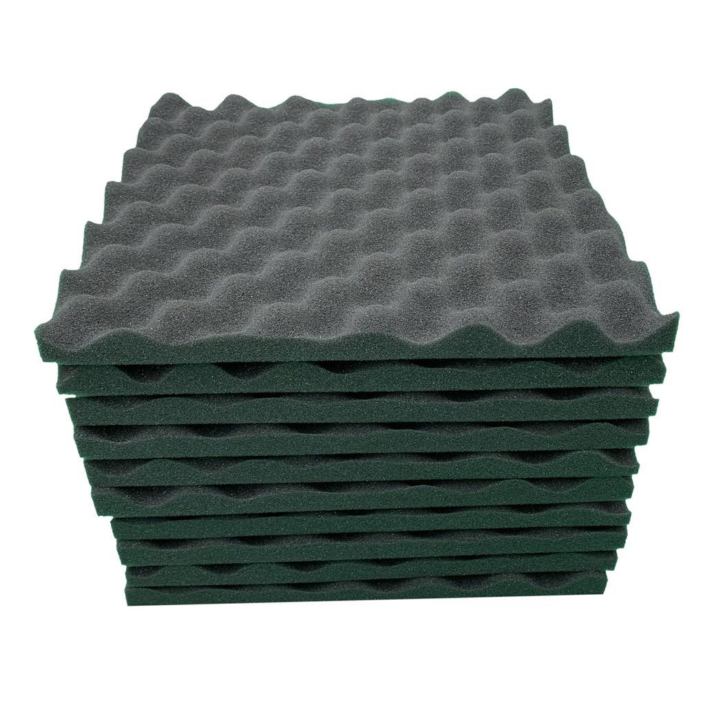 10Pcs Acoustic Foam  Stop Absorption Sponge Studio KTV Soundproof