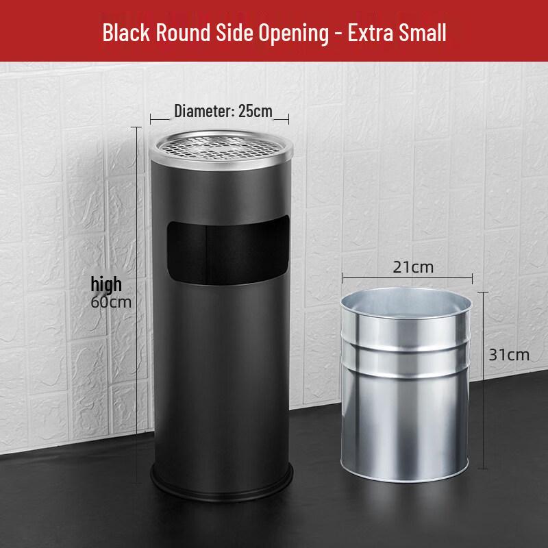 JPHZNB Stainless Steel Round Waste Bin