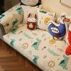 Four Season Universal Cartoon White Non-slip Sofa Covers for Living Room Cushion Couch Embroidery Soft Fabric