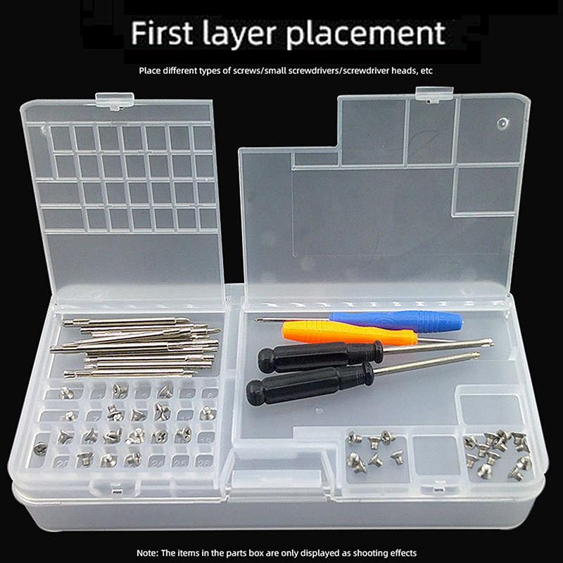 Caja de Almacenamiento de Plástico Multifunción para Reparación de Teléfonos Móviles Para Placa Base de Teléfono, Piezas IC, Herramientas de Reparación, Contenedor Coleccionista