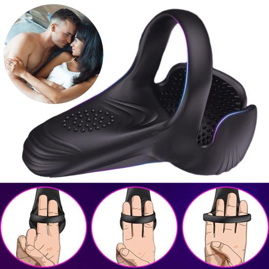 Vibrating Cock Ring Couple Sex Toy with Clitoral Stimulator 10 Vibration Modes Remote Control Vibrator Silicone Cock Ring Enhances