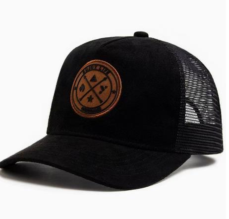 

Round suede baseball cap, men s mesh, versatile sun , women s hip-hop hat, single black. One Size
