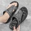 Fashion 2024 New Leather Boy Wading Shoes Male Outdoor Luxury Sandals Big Size 38-46 Summer Cool Men Sandals Casual Designer Beach Shoes