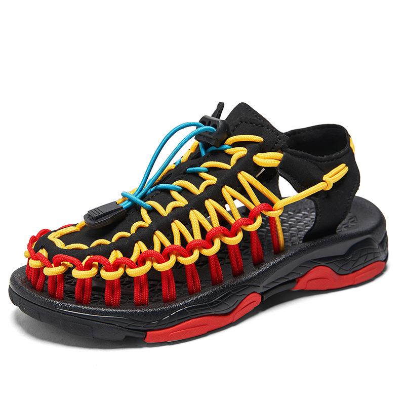 

Новые плетеные сандалии детские сандалии для детей среднего возраста мужские сандалии сандалии для детей старшего возраста пляжная обувь римские сандалии 36