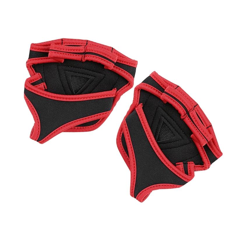 

Нескользящая безпалая перчатка для поднятия тяжестей Защита ладоней Четыре пальца Фитнес Упражнения Перчатка для гантелей Тренировка Захват руки M красный