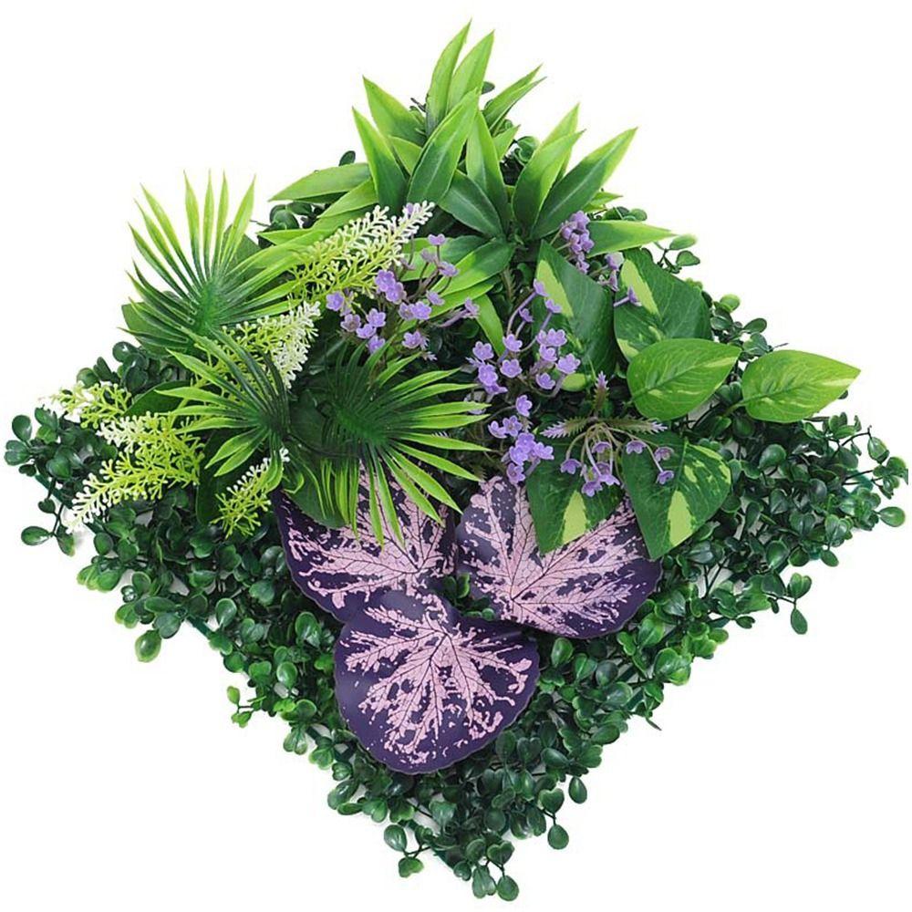 Plastic Artificial Plant Wall Green Fake Green Grass Mat Simulation Plant Sheet  Home Decoration