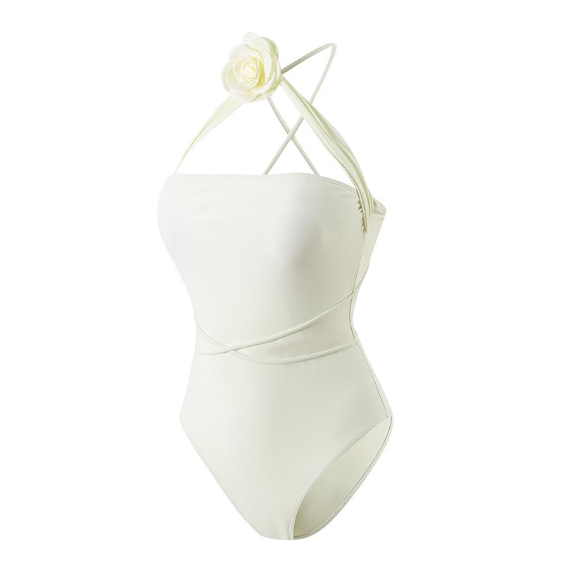 One Piece Dress Swimsui Women Push Up Swimwear Flower Bodysuit Swimming Suits Summer Print Bathing Suit