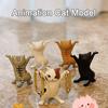 Tančící kočičí postava Dekorace Rozkošný vzhled Mini velikost Legrační kreslená socha kočky Socha zvířecího modelu Ornament