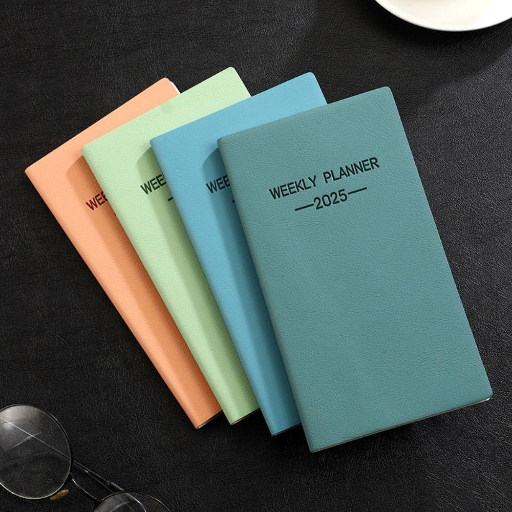 A6/A7 2025 Agenda Book English Daily Weekly Monthly Planner 2025 Planner Notebook School Office