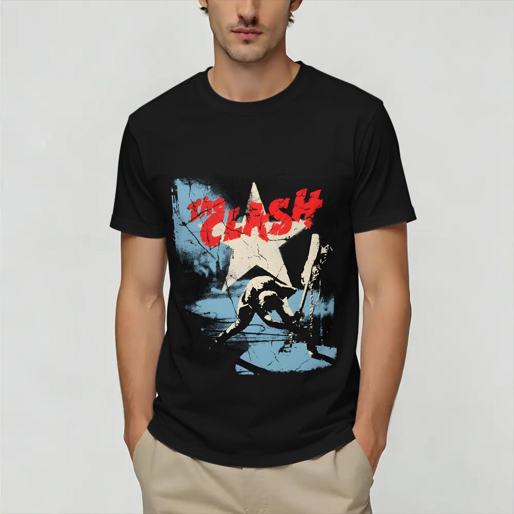Unisexs TShirts Vintage The Clash Vintage Cotton Tee Shirt Short Sleeve T Shirts Crew Neck Clothes Gift Idea