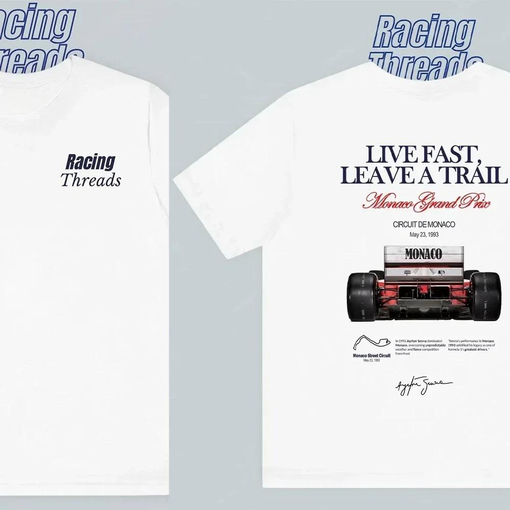 T-shirt Grafiche Formula 1 Ayrton Senna T-shirt da Palestra Uomo Donna Abbigliamento Y2k Liam Payne Stile Retro Top Estivi Magliette