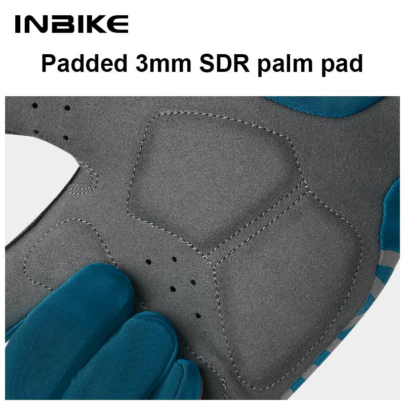 INBIKE Touch Screen Cycling Gloves Full Finger Thickened Palm Pad MTB Bike Gloves Spring Summer Bicycle Gloves Man
