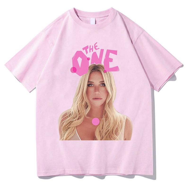 

Kesha The One Tshirt Unisex Tshirts Cotton Short Sleeve Male T Shirt Streetwear Unisex Fashion Graphic Printing Men Women Top 4XL