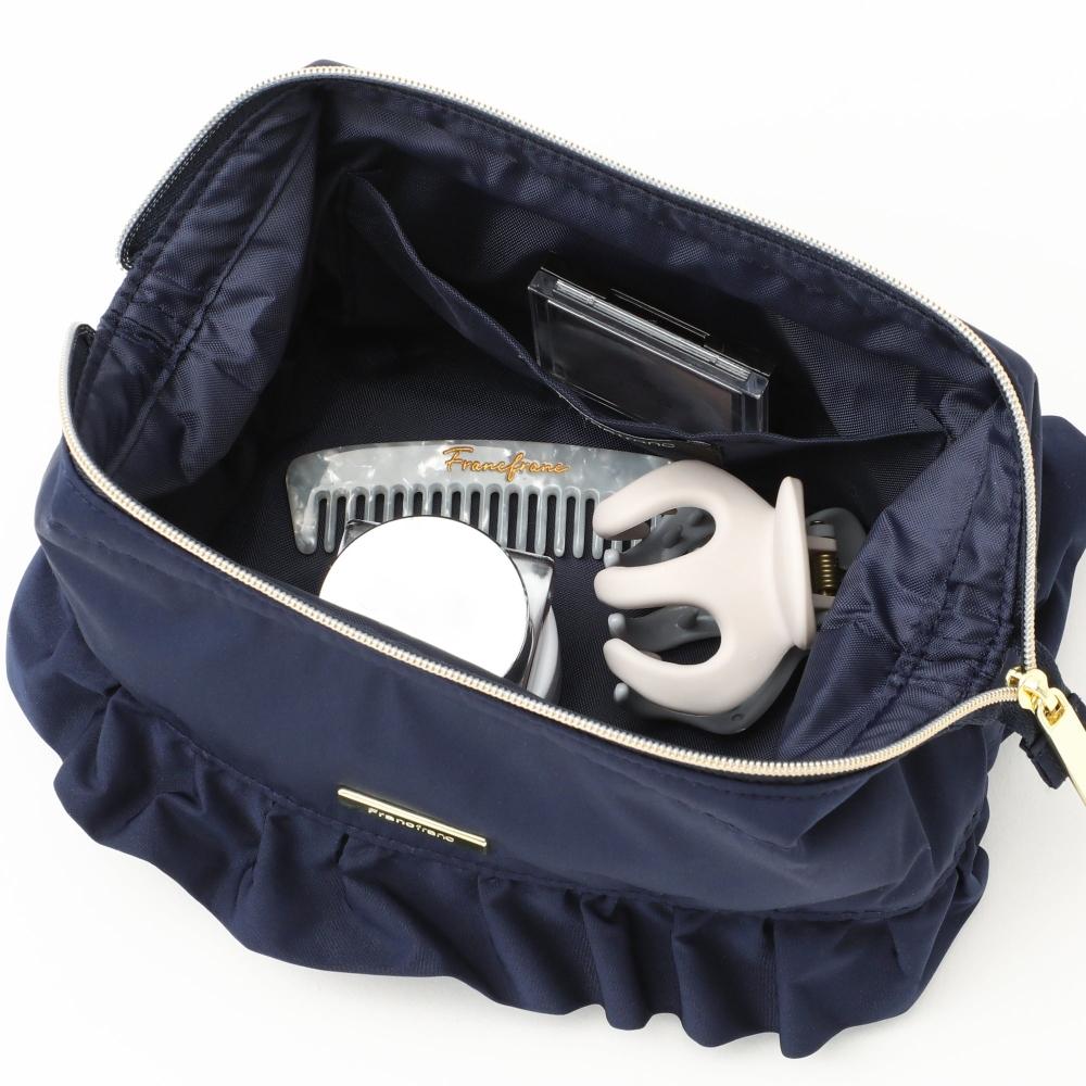 Franc Franc Japan [ec Limited Outlet Item] Frill Wire Pouch Navy