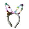 Glowing Rabbit Ear Headband New Year Eve Party Headbands Flashing Hairhoop Christmas Party Headdress Girls Party Props